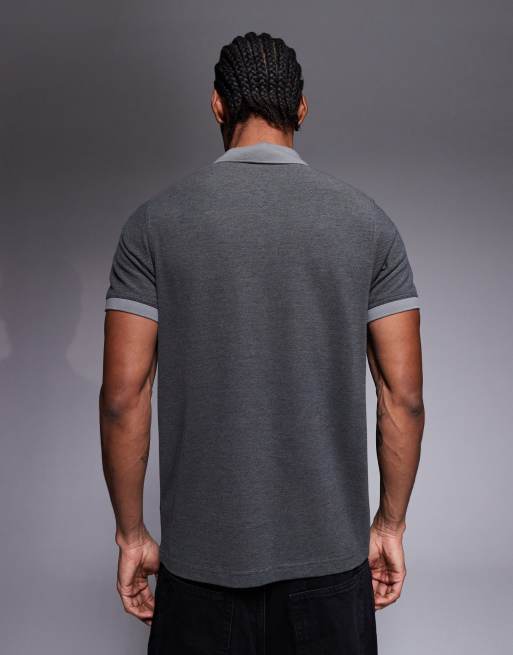 Barbour International - Cowley - Polo manches courtes à liserés et logo - Gris, 3 de 5