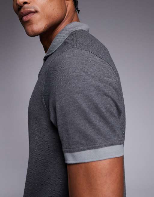Barbour International - Cowley - Polo manches courtes à liserés et logo - Gris, 4 de 5