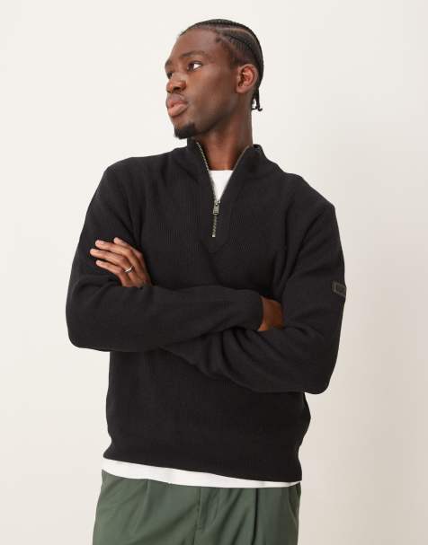 Barbour International – Crawley – Pullover in Schwarz mit Stehkragen - view 1