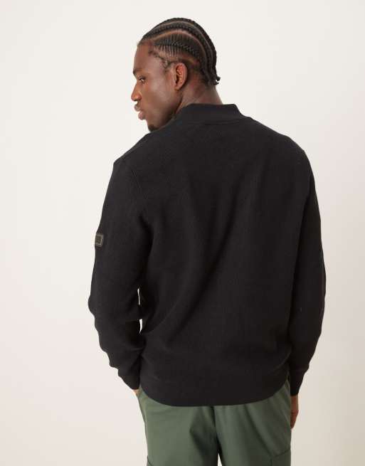 Barbour International – Crawley – Pullover in Schwarz mit Stehkragen, 2 von 4