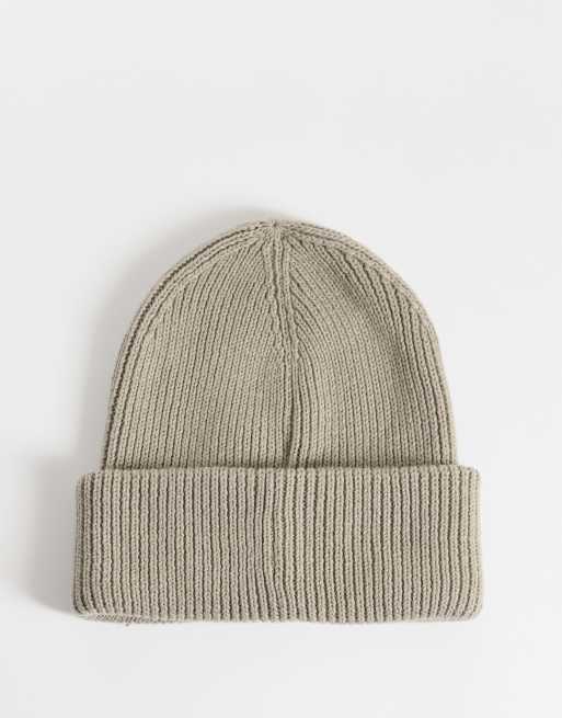 Barbour International Craywell knitted logo beanie in grey, 3 of 3