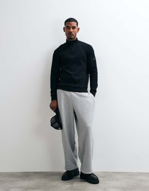 Barbour International Curve half zip sweatshirt in black, 2 of 5