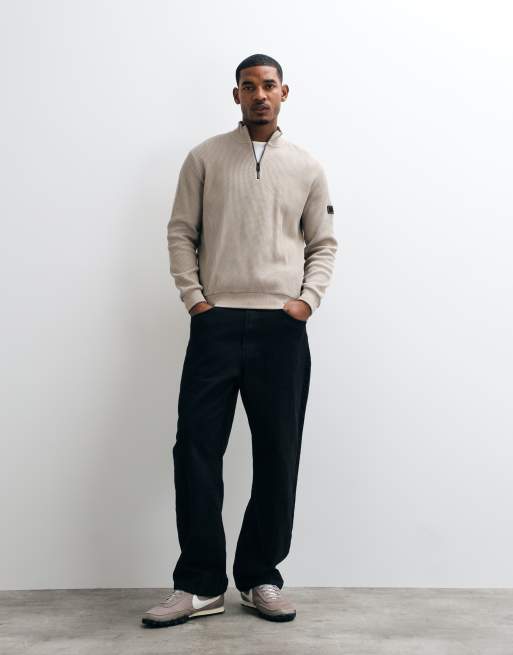 Barbour International Curve half zip sweatshirt in grey, 2 of 5