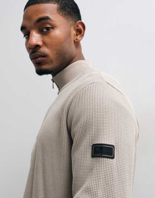 Barbour International Curve half zip sweatshirt in grey, 3 of 5