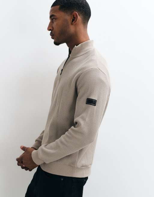 Barbour International Curve half zip sweatshirt in grey, 4 of 5