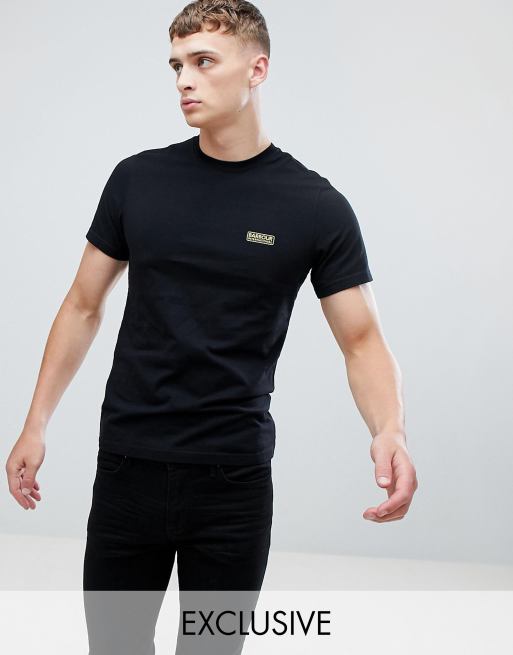 Barbour International czarny T-shirt o dopasowanym kroju z logo, wyłącznie dla ASOS