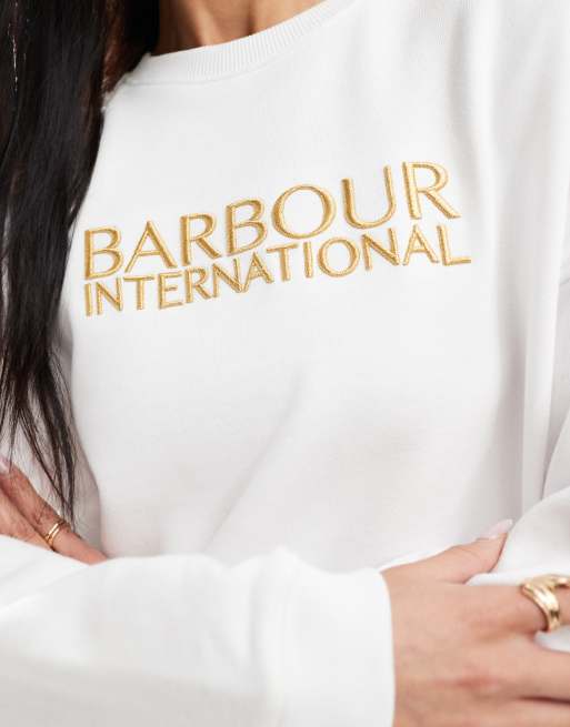 Barbour International - Dakota - Felpa girocollo bianca, 2 di 4