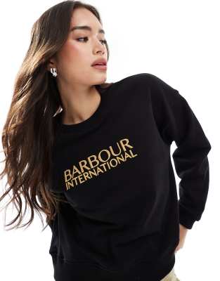 Barbour International - Dakota - Sweatshirt in Schwarz mit Rundhalsausschnitt