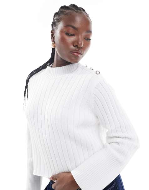Barbour International Della knitted jumper in white - view 1