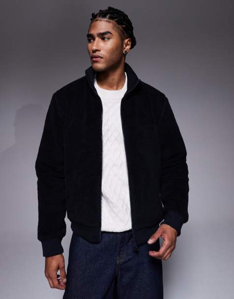 Barbour International Dinstone fleece jacket in dark navy - view 1