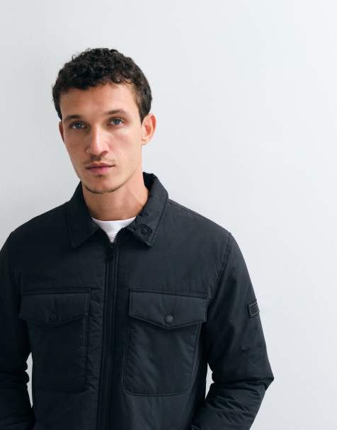 Barbour International Distill quiltad shacket i svart - view 1