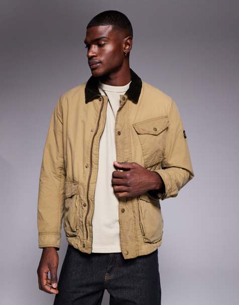 Barbour International – Drifter – Sandfärgad, vaxad jacka - view 1