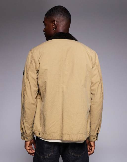 Barbour International - Drifter - Sandfarvet jakke med voksbehandling , 3 af 5