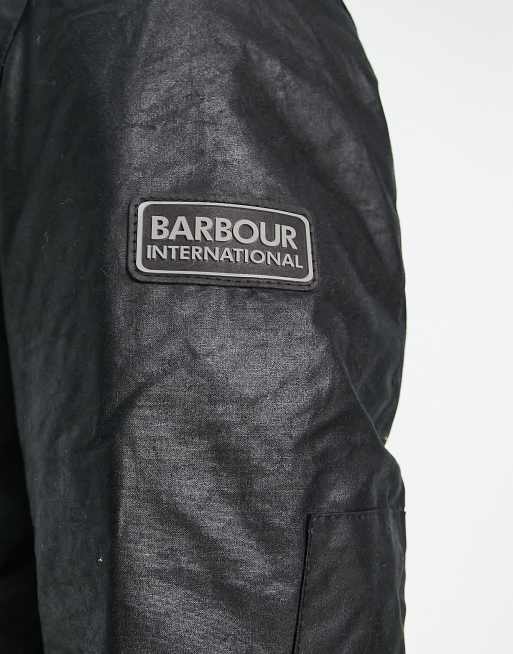 Barbour International Giacca cerata Duke Wax Nera Uomo, Giacca Uomo