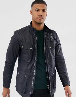 mens barbour international duke wax jacket