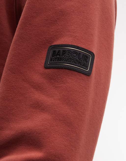 Barbour International – Ehan – Ciemnoczerwona bluza z kapturem z logo, 5 z 5