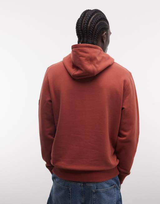 Barbour International – Ehan – Kapuzenpullover in gebranntem Rot mit Logo, 4 von 5