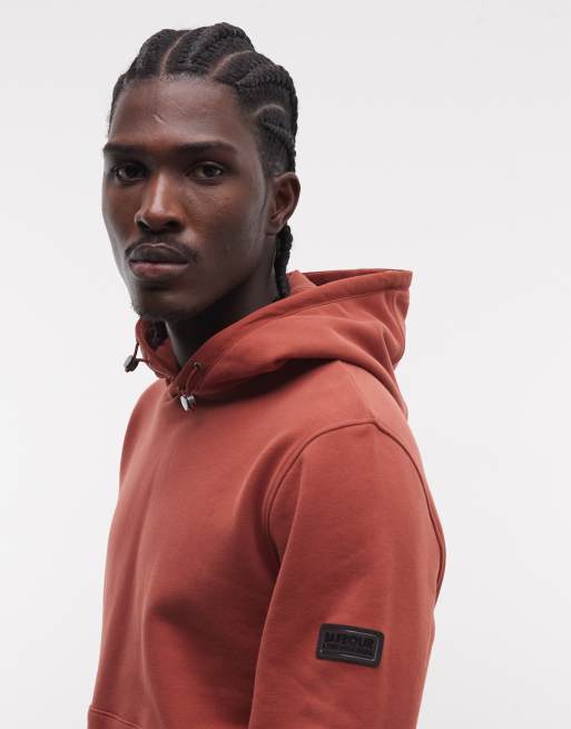 Barbour International – Ehan – Röd huvtröja med logga, 3 av 5