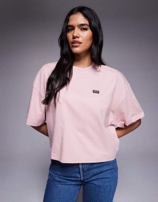 Barbour International Elle boxy fit t-shirt in light pink - LPINK