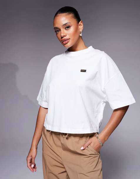 Barbour International Elle boxy fit t-shirt in white - view 1