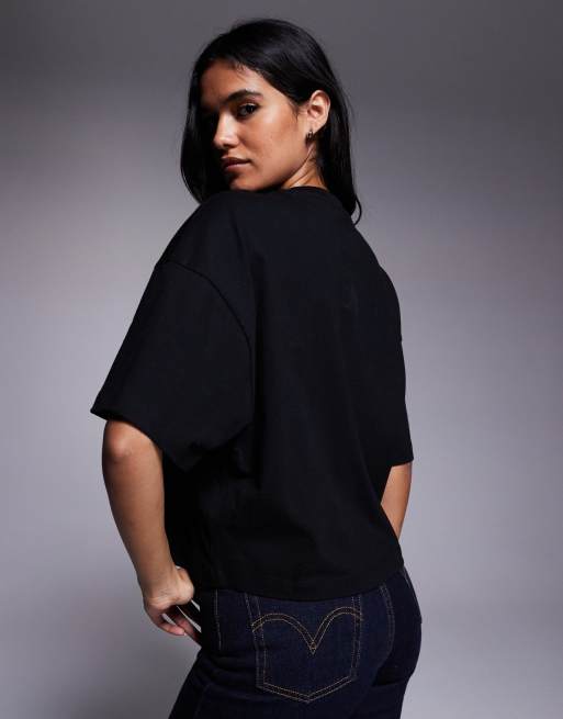 Barbour International - Elle - T-shirt squadrata nera , 2 di 4