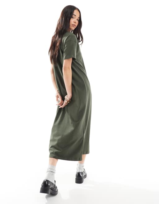 Barbour International Emerson jersey midi dress in envy | ASOS