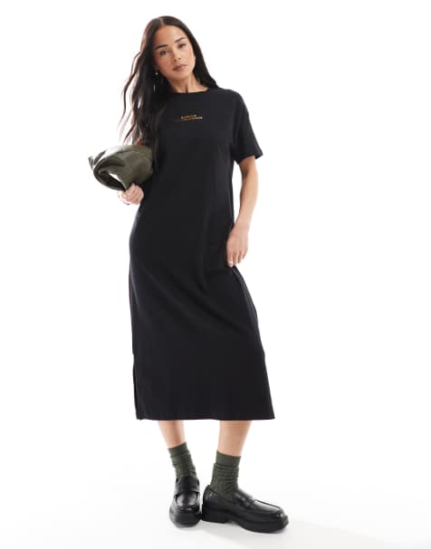 Barbour International - Emerson - Robe mi-longue en jersey - Noir - view 1
