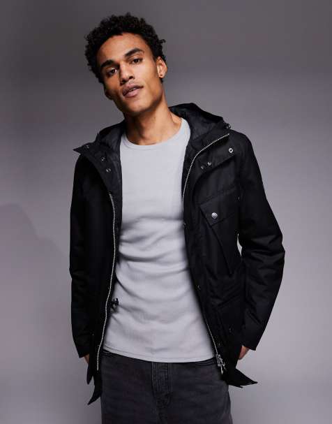 Barbour International - Endley - Sort voksbehandlet jakke - view 1