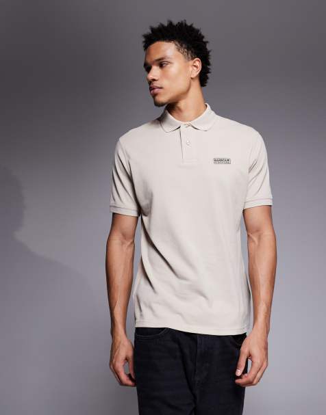 Barbour International – Essential – Beige pikétröja - view 1