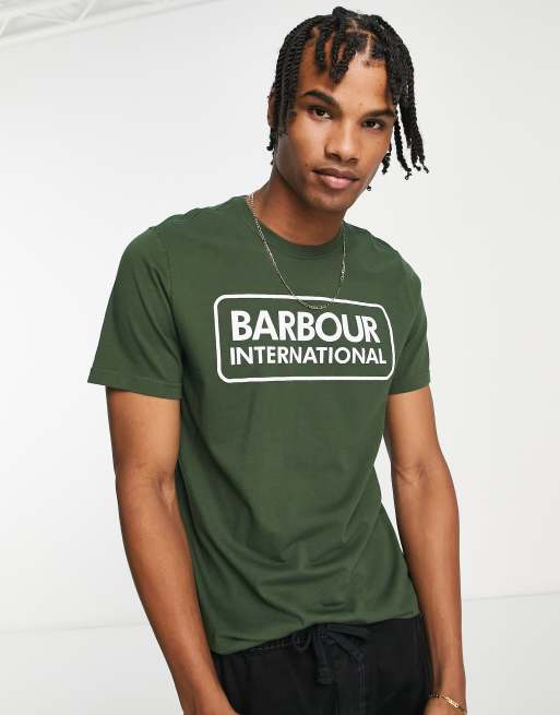 Green barbour t shirt new arrivals