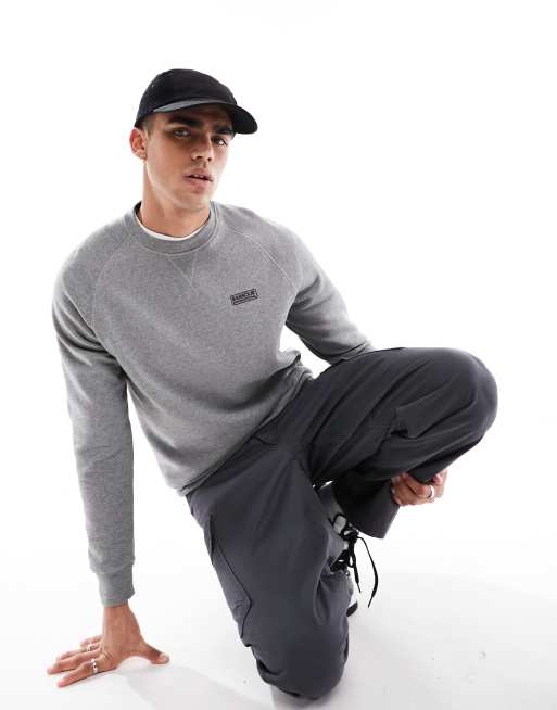 Barbour International – Essential – Gråmelerad tröja med rund halsringning, 3 av 4