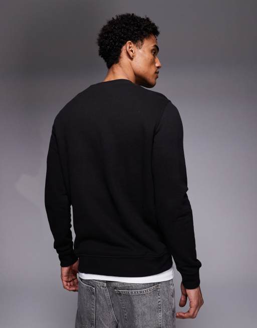Barbour International essential graphic crew sweatshirt in black, 3 of 5