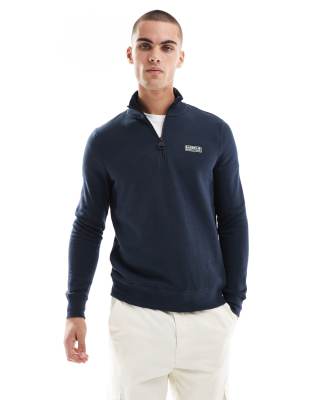 Barbour International essential half zip sweatshirt in navy φωτογραφία