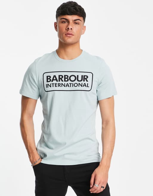 Barbour International Essential large logo t-shirt in mint green