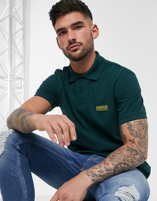Barbour International Essential logo polo in green
