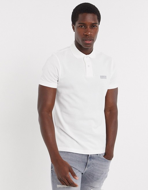 Barbour International essential logo polo in white