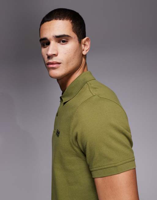 Barbour International essential polo shirt in burnt henna, 4 of 5
