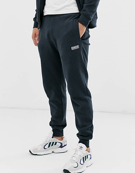 Barbour International essential small logo joggers in navy | ASOS