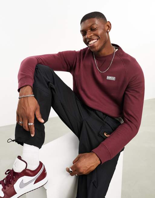 Barbour International – Essential – Sweatshirt in Rot mit Rundhalsausschnitt