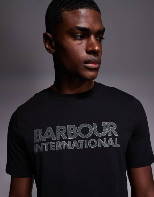 Barbour International - Essential - T-shirt nera con grafica, 5 di 5