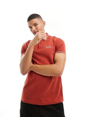 Barbour International Essential Tipped short sleeve polo shirt in red - ASOS Price Checker