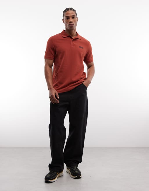 Barbour International - Essentials - Rustfarvet poloskjorte med korte ærmer og logo, 2 af 5