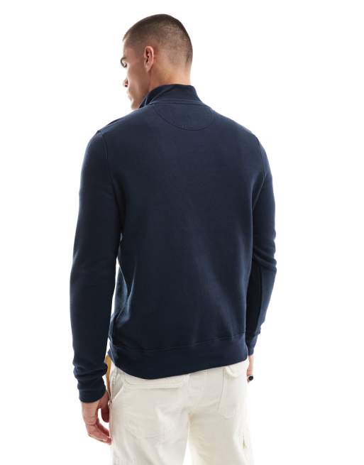 Barbour International - Essentiels - Marineblå sweatshirt med halv lynlås, 2 af 4