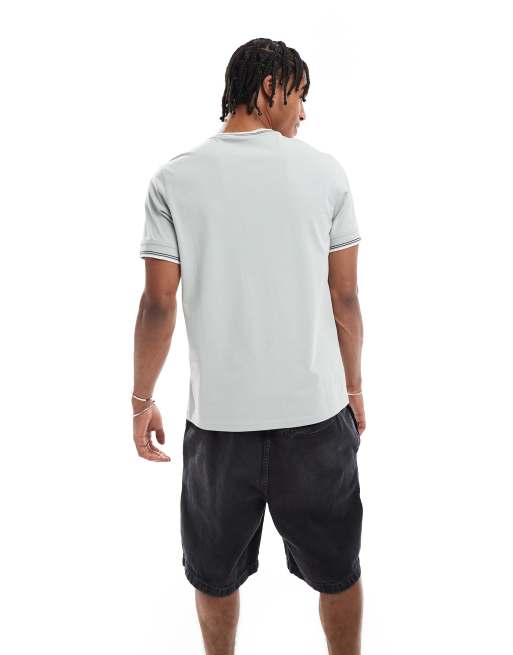 Barbour International - Ethan - T-shirt grigia con profili a contrasto, 3 di 4