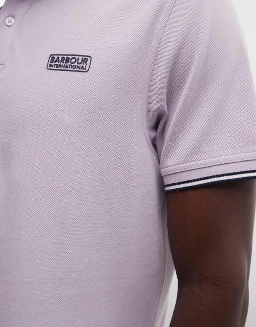 Barbour International - Evan - Polo manches courtes à liserés et logo - Lilas, 3 de 5
