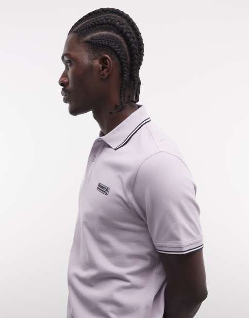 Barbour International - Evan - Polo manches courtes à liserés et logo - Lilas, 5 de 5