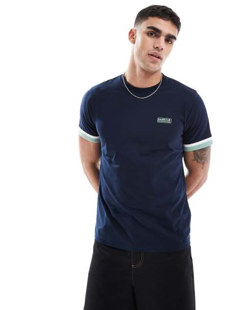 Barbour International Evan tipped t-shirt in sapphire navy - view 1
