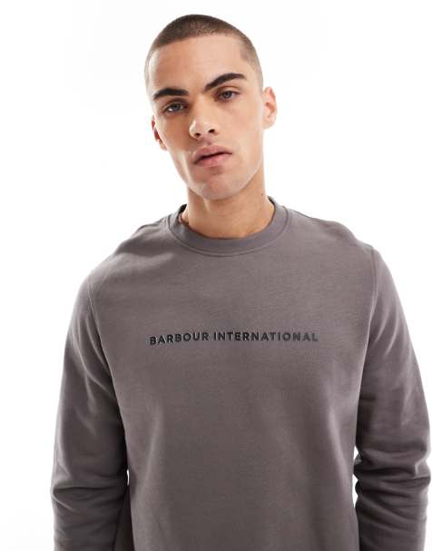 Barbour International - Felpa girocollo grigio prugna - view 1