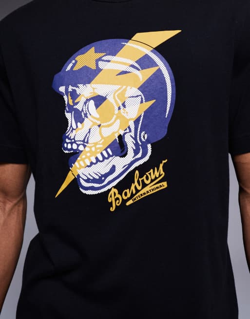 Barbour International - Flash - T-shirt met print in zwart, 3 van 5