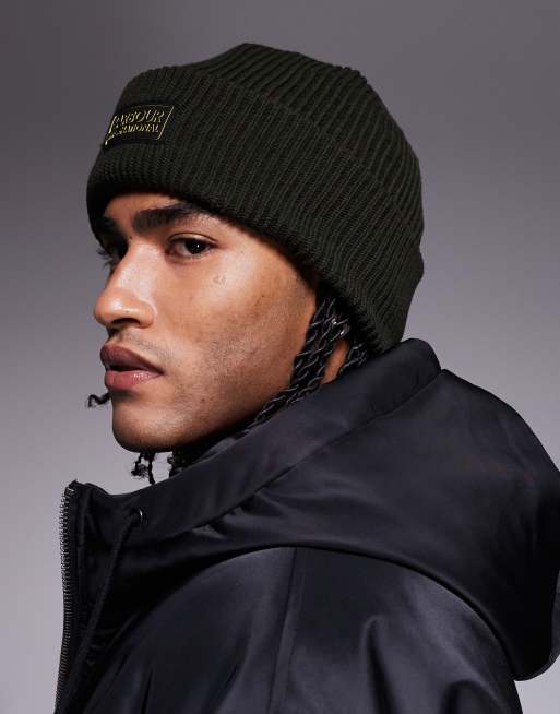 Barbour International flex beanie hat in sage ASOS